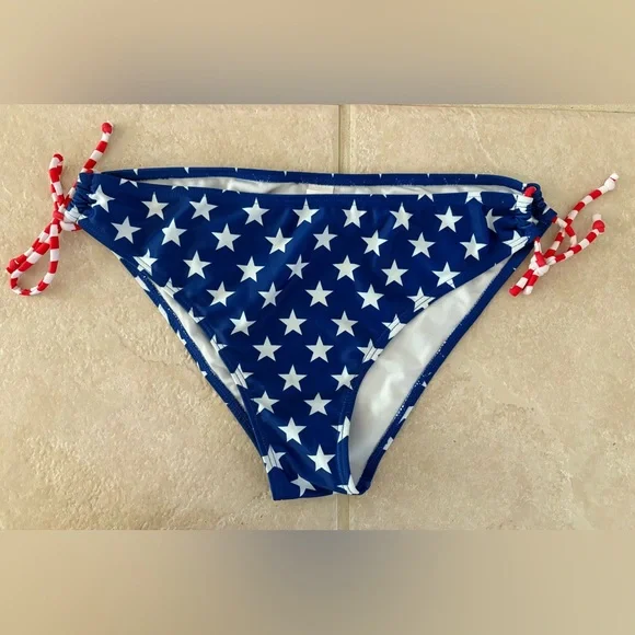 NWOT Women’s American Flag Patriotic 2 Piece Tankini Swimsuit Set - Size Medium - Picture 4 of 10